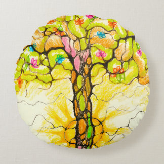 Coussins Ronds Arbre printanier