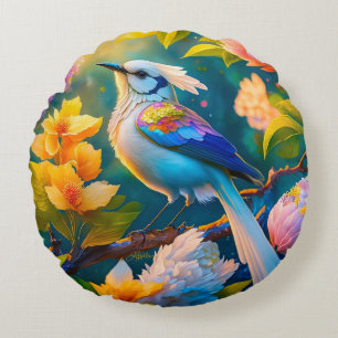 Coussins Ronds Arc en arc-en-ciel Jay Imaginaire Bird