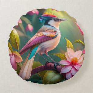 Coussins Ronds Arc en arc-en-ciel Jay Imaginaire Bird