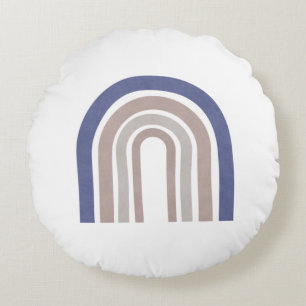 Coussins Ronds Arches du milieu du siècle - Bleu et Beige