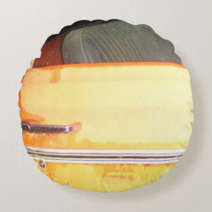 Coussins Ronds argent de voiture antique jaune
