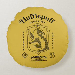 Coussins Ronds Armoirie de dévouement Patience Loyauté HUFFLEPUFF