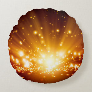 Coussins Ronds arrière - plan Abstrait - lumière orange vif, ba