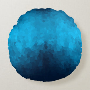 Coussins Ronds Arrière - plan bleu cristallisé Abstrait