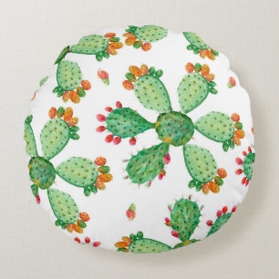 Coussins Ronds Arrière - plan de jeu de cactus transparent en aqu