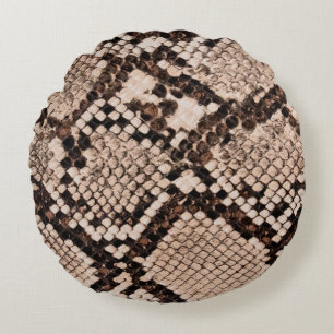 Coussins Ronds arrière - plan de la texture de la peau du serpent