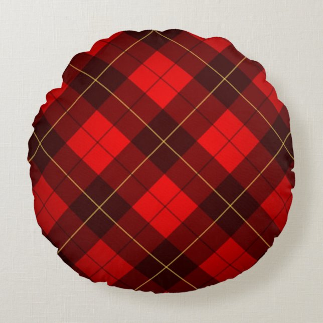 Coussins Ronds Arrière - plan de tartan de Wallace (Devant)