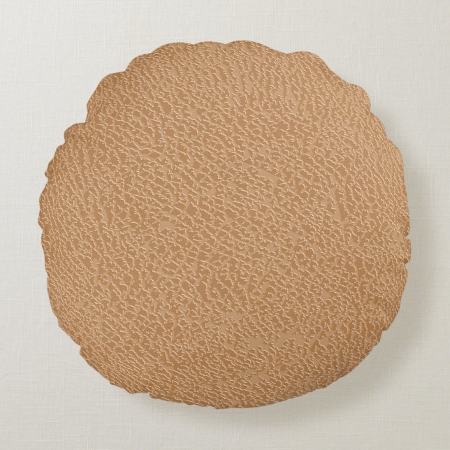 Coussins Ronds Arrière - plan de texture en cuir. texture Brown e (Devant)