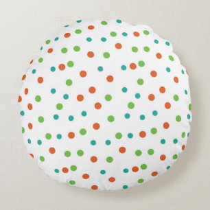 Coussins Ronds Arrière - plan sans couture avec motif pois. Polka