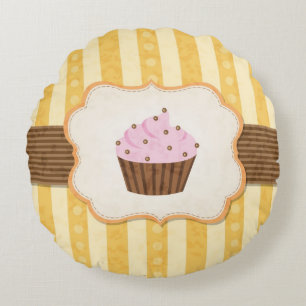 Coussins Ronds Arrière - plan vintage de petit gâteau