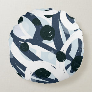 Coussins Ronds Art Abstrait : Illustration de peinture transparen