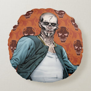 Coussins Ronds Art de bande dessinée d'EL Diablo du peloton de