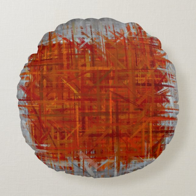 Coussins Ronds Art de la peinture Abstraite #73 (Devant)