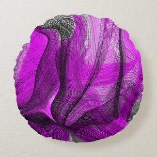 Coussins Ronds art de marbre noir or