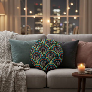 Coussins Ronds Art déco vintage