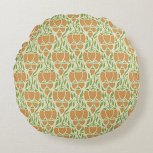 Coussins Ronds Art Nouveau : Élégance florale