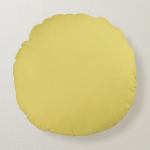Coussins Ronds Arylide jaune (couleur solide)