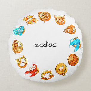 Coussins Ronds Astrologie du cercle zodiaque