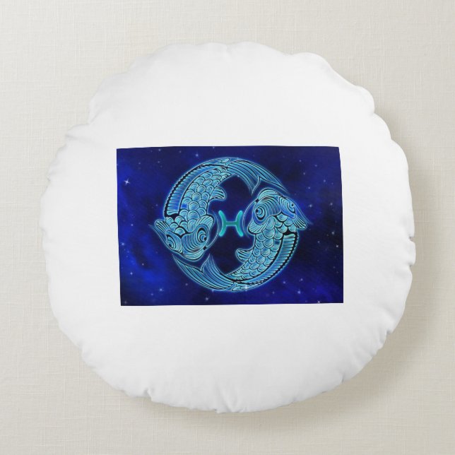 Coussins Ronds Astrologie/Zodiaque - Oreiller à lancer rond - Poi (Devant)