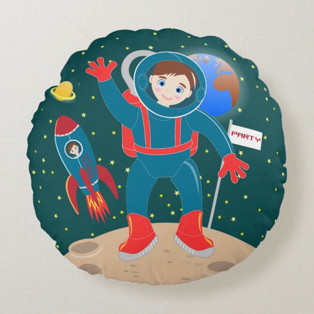 Coussins Ronds Astronaute (Devant)