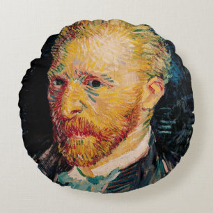 Coussins Ronds Autoportrait de Vincent van Gogh  , 1887