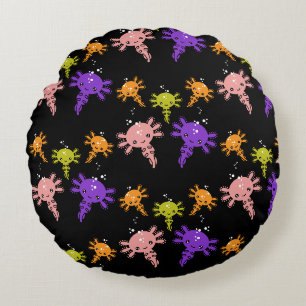 Coussins Ronds Axaotl Salamander Cadeau Enfants