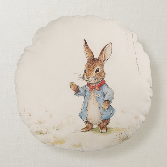 Coussins Ronds Baby shower Peter Rabbit (Devant)