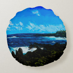 Coussins Ronds Baie sur la route vers Hana Maui Abstrait