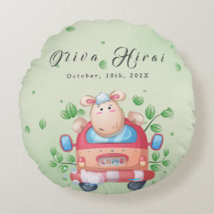 Coussins Ronds Bain de bébé agneau mignon