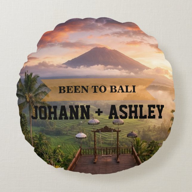 Coussins Ronds Bali Indonesia Travel Souvenir Throw Pillow (Devant)
