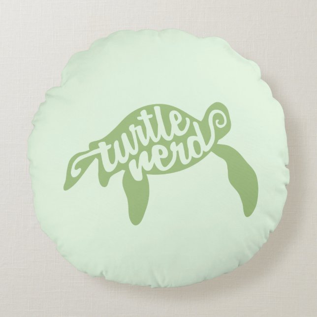 Coussins Ronds Ballot de tortue (vert) (Devant)