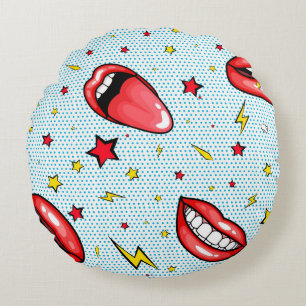 Coussins Ronds Bande dessinée motif transparente bulle de super d