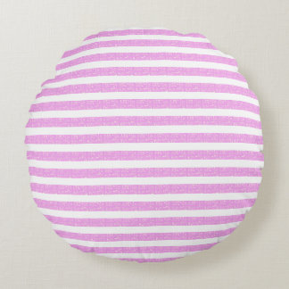 Coussins Ronds Bandes géométriques violettes claires