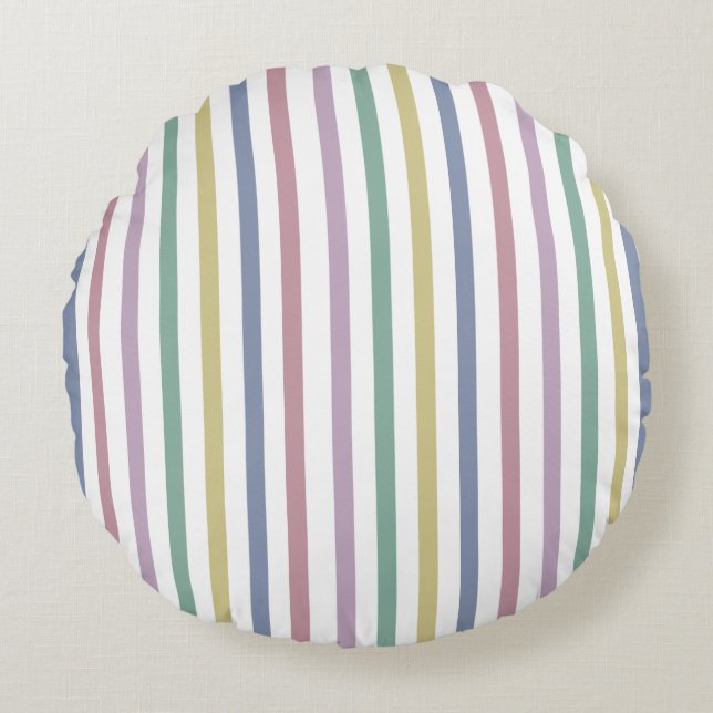 Coussins Ronds Barres de bonbons rétro (Devant)