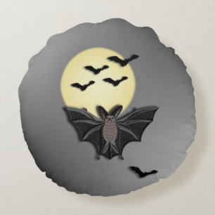 Coussins Ronds Bat d'Halloween