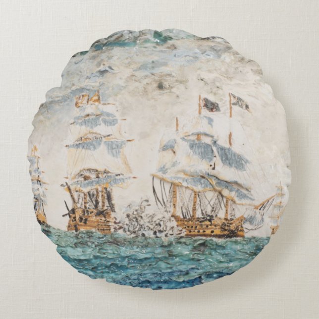 Coussins Ronds Bataille de Trafalgar 1805 1998 (Devant)