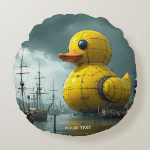 Coussins Ronds Bateau de guerre Imaginaire Cute Duck