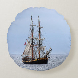 Coussins Ronds Bateau de pêche nautique Ciel bleu