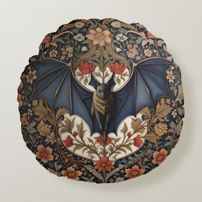 Coussins Ronds Bateau volant - Moderne William Morris Floral (Devant)