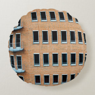 Coussins Ronds Bâtiment Brown en briques