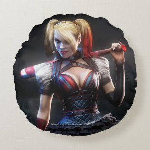 Coussins Ronds Batman Arkham Knight Harley Quinn avec chauve-so