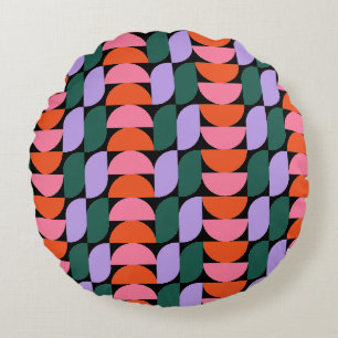 Coussins Ronds Bauhaus Mid Century moderne géométrique MCM Rétro