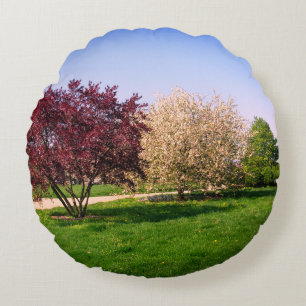 Coussins Ronds Beau paysage et arbres