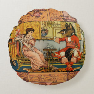 Coussins Ronds Beauté Beast Classic Fairy Tale Caractères