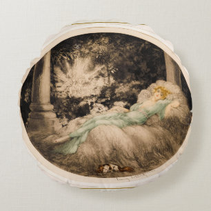 Coussins Ronds Beauté dormante par Louis Icart