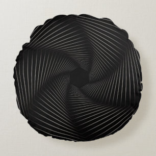 Coussins Ronds Beautiful of geometric line art abstract backgroun