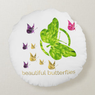 Coussins Ronds beaux papillons