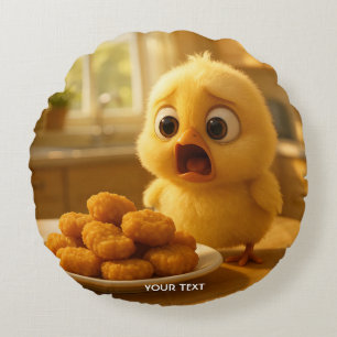 Coussins Ronds Bébé nuggets de poulet mignons de fantaisie