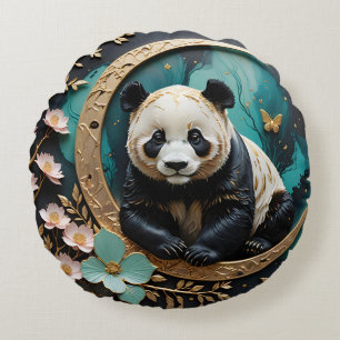 Coussins Ronds Bébé Panda 