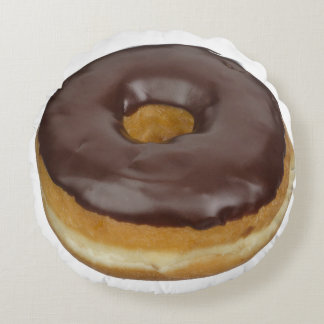Coussins Ronds Beignet de beignet vitré de chocolat